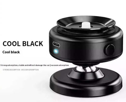 Magnetic car phone holder design in cool black with strong adsorption features for secure device holding.