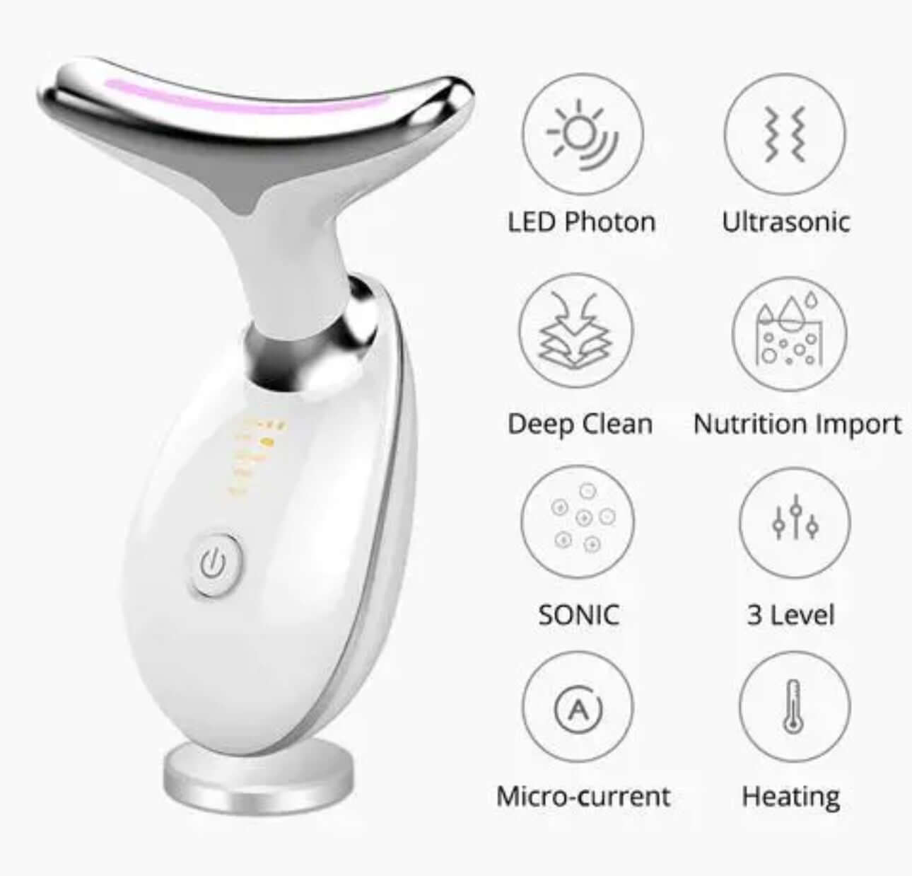 Beauty Device Anti Wrinkles for effective skincare with LED Photon, ultrasonic, and micro-current features.