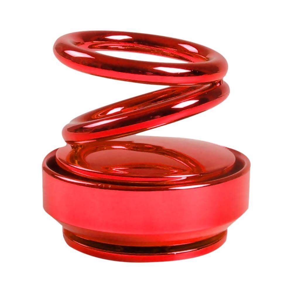 Auto Rotation Car Air Freshener – Double Ring in vibrant red color, stylish design for enhancing car freshness.