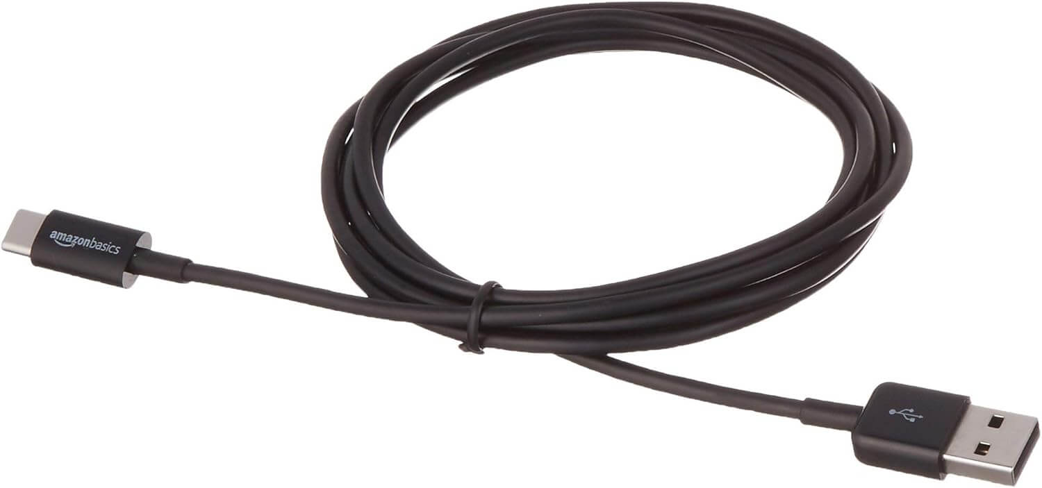 USB-C charging cable pack featuring a black Rapid Charge USB-C cable with connectors.