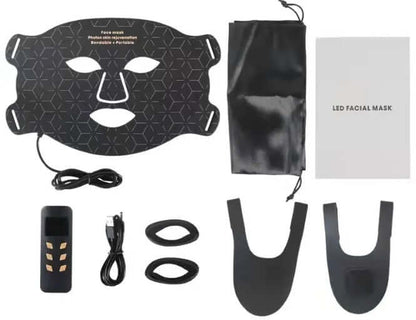 Photon Rejuvenation Beauty Mask including LED facial mask, remote, and accessories for enhanced skincare.
