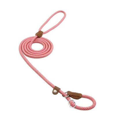 Nylon Pup Set pink leash made of durable nylon with comfortable grip and stylish design for dogs.