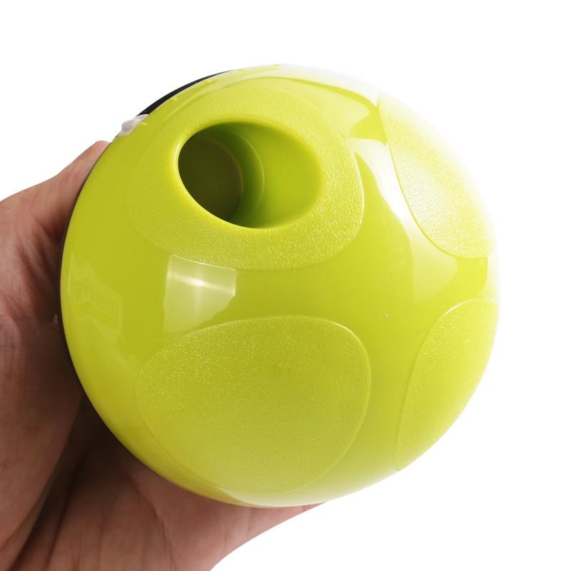 Interactive pet treat ball designed for dispensing treats while pets play.