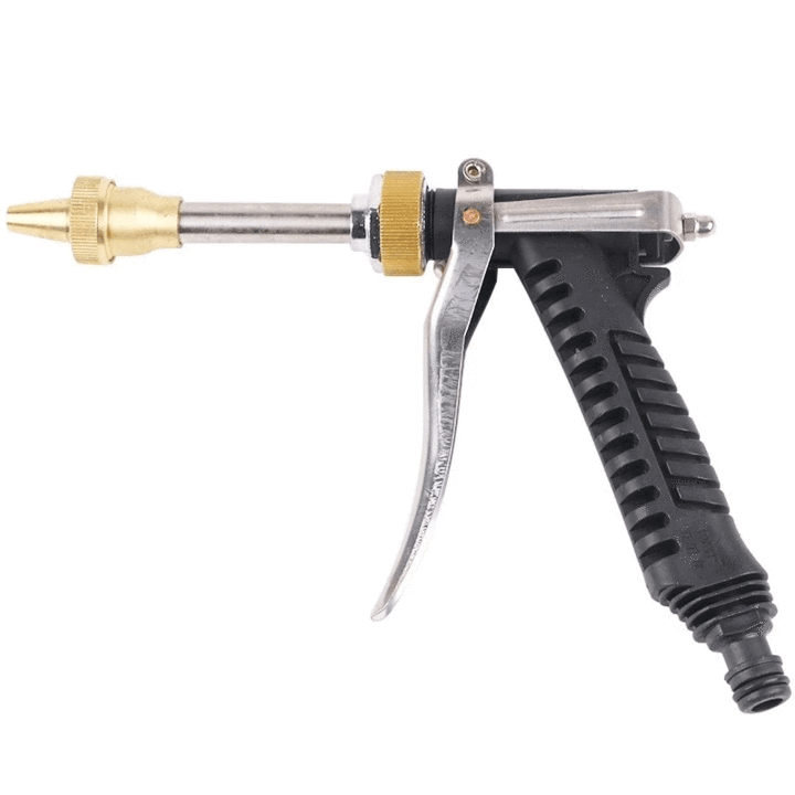 High-pressure car wash spray gun with adjustable nozzle for efficient car cleaning.