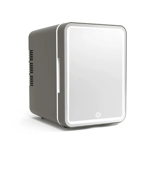 Mini Beauty Fridge with Light for keeping skincare products cool and fresh with built-in light.